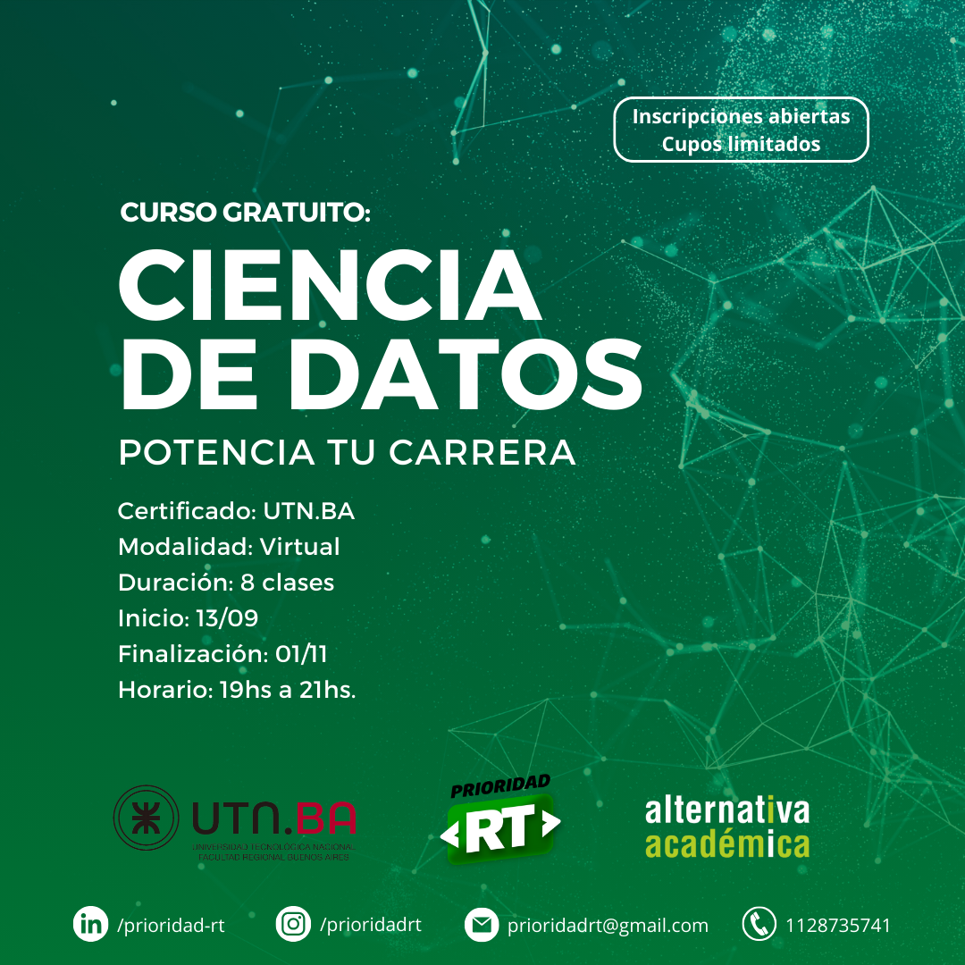 Inscripciones abiertas, cupos limitados