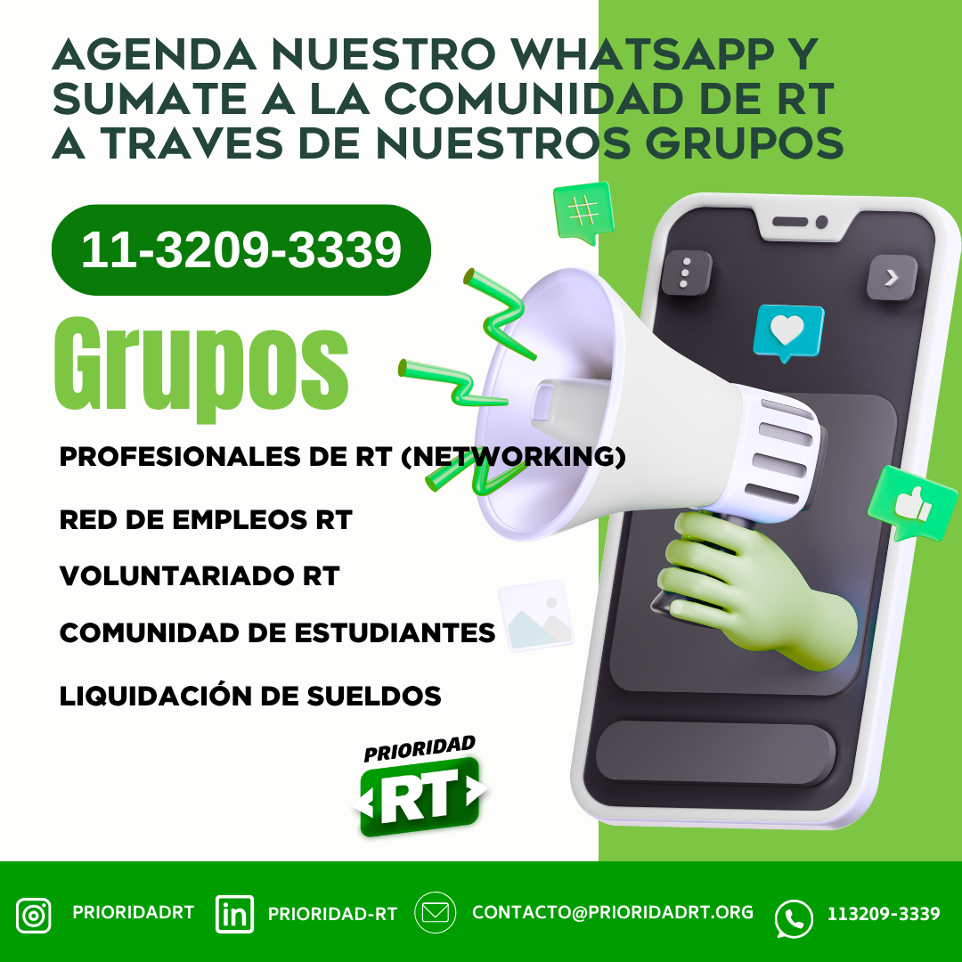 Agenda nuestro WhastApp y sumate a la comunidad de RT 