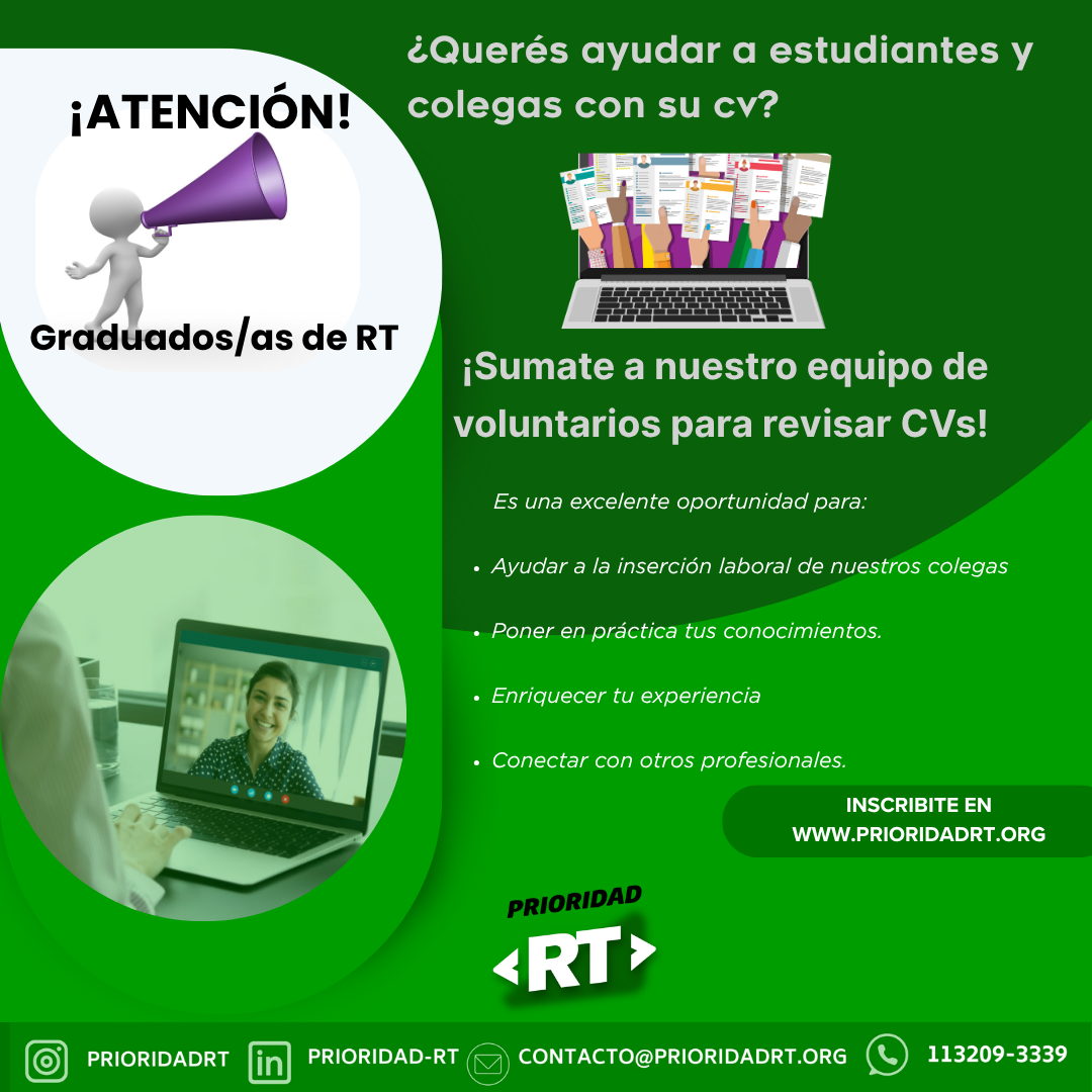 Voluntarios/as para Revisión de CVs