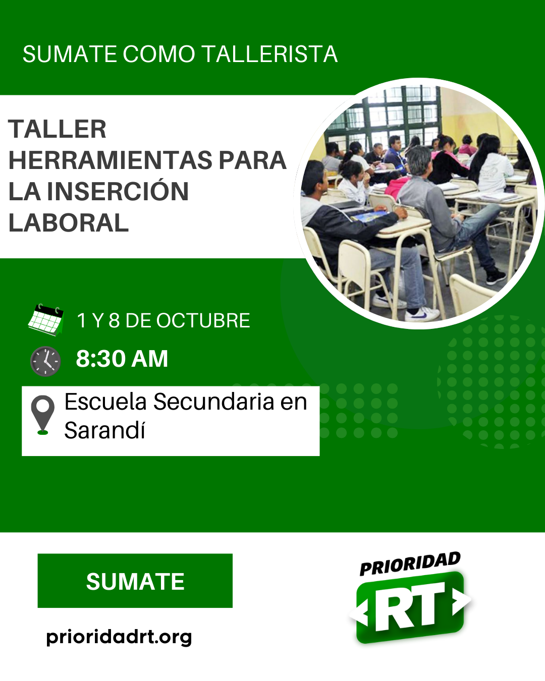 TALLER DE HERRAMIENTAS PARA LA INSERCIÓN LABORAL (Sarandí)